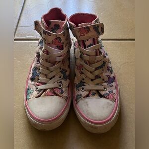 Converse Youth Size 3 Chuck Taylor Pink Unicorn High Top Sneakers A01673F